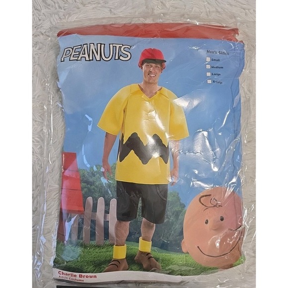 Other - Peanuts Worldwide 2018 Charlie Brown Adult‎ Halloween Costume Sz Medium